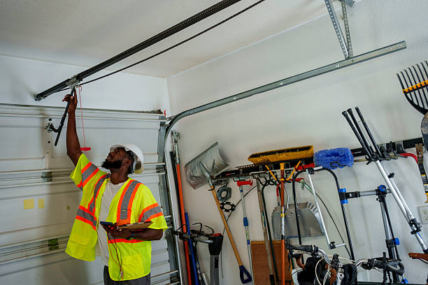 Professional Garage Door Panel Replacement technician working in Siesta Shores, TX